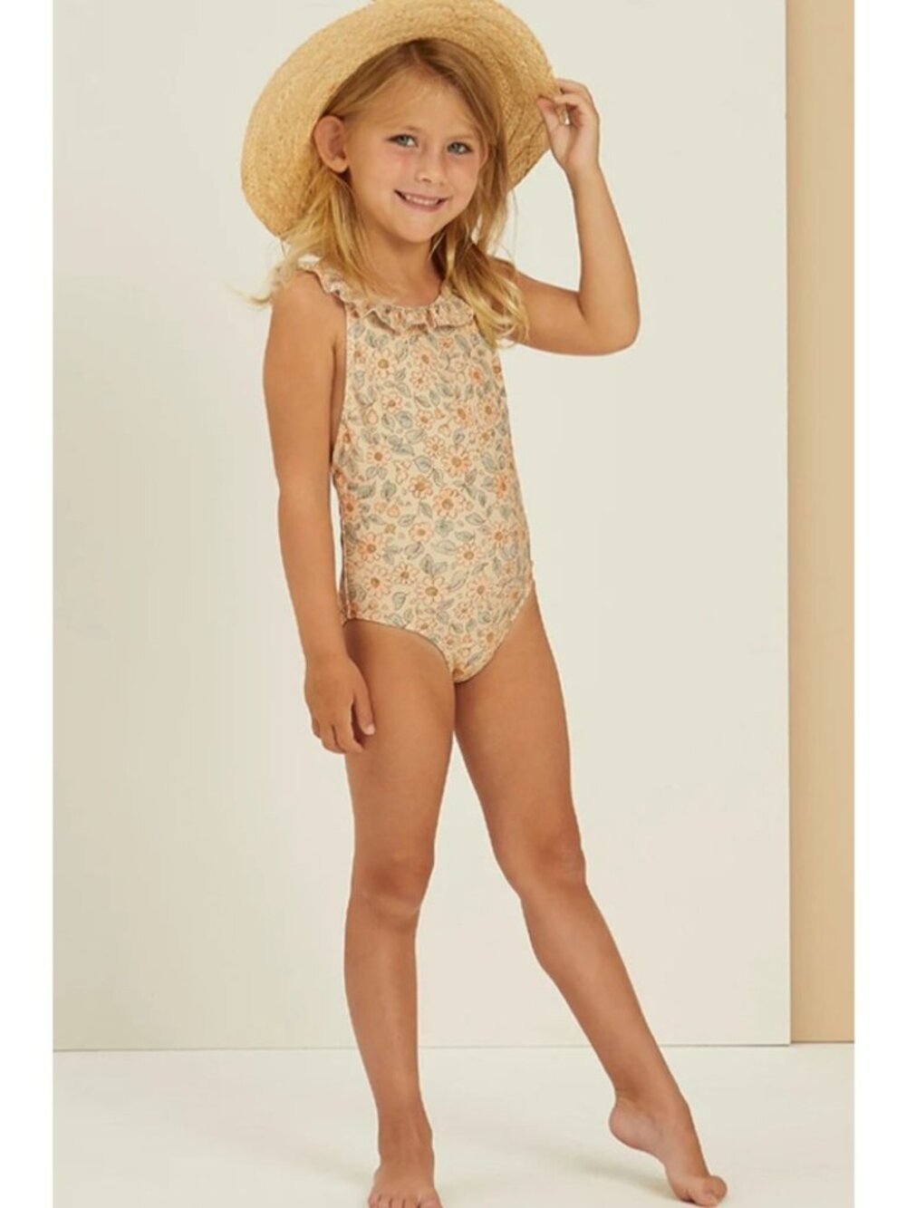 NWT Girls SwimSUIT ONE-PIECE Rylee + Cru Arielle Blush 12-18 m